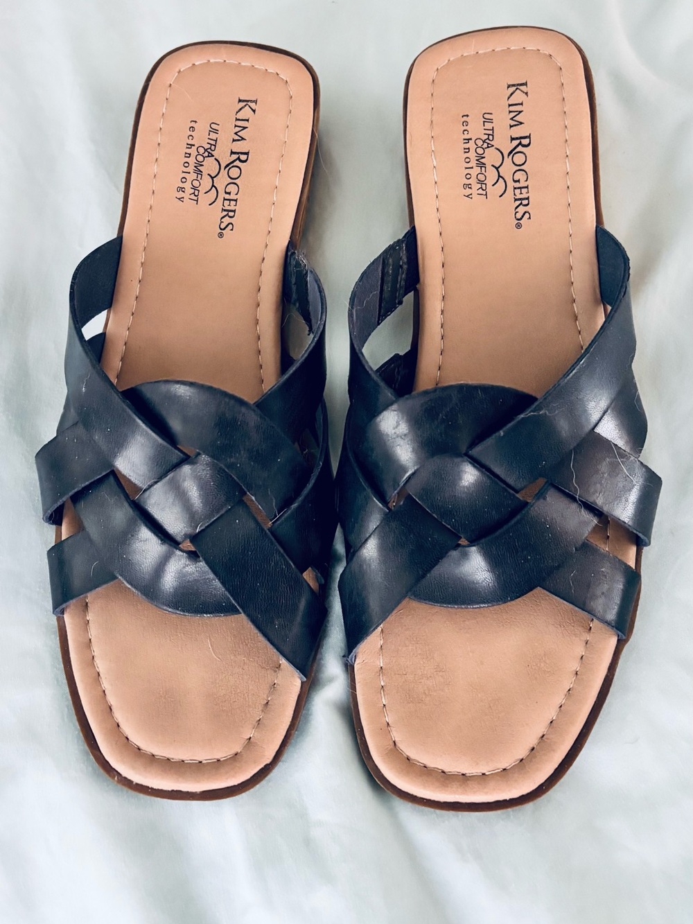 Kim Rogers Black Braided Slide Sandals - Picture 3 of 5